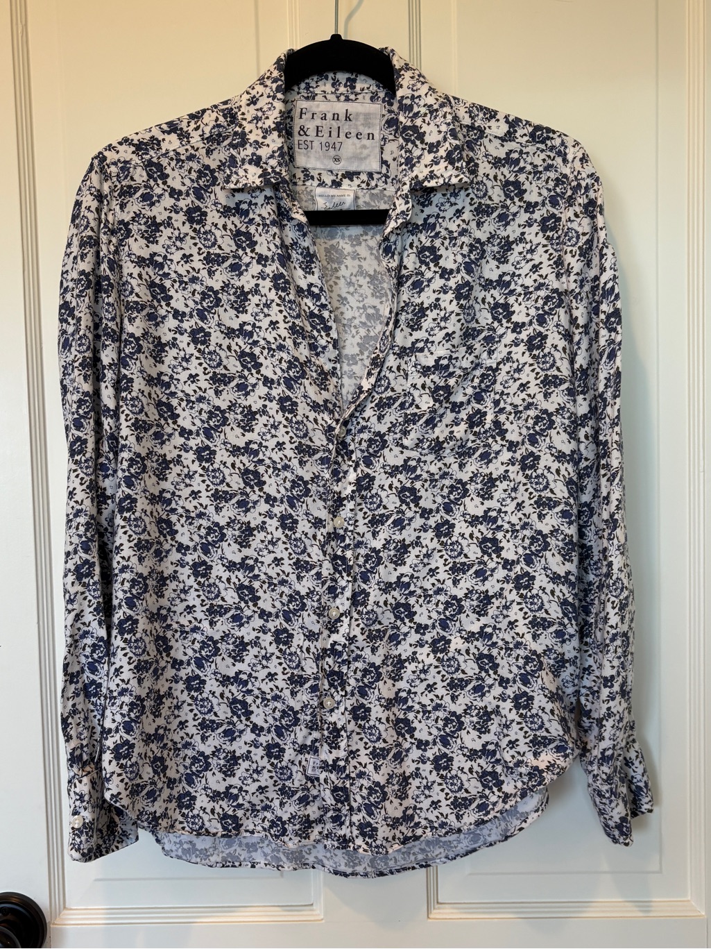Frank & Eileen Blue Floral Button-Up Shirt
